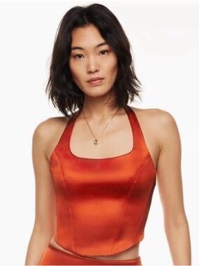 Wilfred Aritzia Copper Halter Bustier Corset